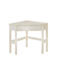 Off-White Wood Corner Desk with Drawer and Shelf