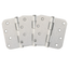 Satin Nickel 4-Inch Steel Door Hinges 3-Pack