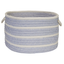 Amethyst and White Braided Polypropylene Round Storage Basket