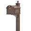 Bronze Aluminum Lockable Monogram Mailbox with Post