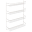 White Wire 4-Tier Wall or Door Mount Rack Organizer