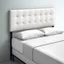 Lily White Tufted Faux Leather Queen Headboard