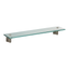 Bleu Satin Nickel Wall Mounted Glass Shelf