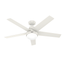 52" Fresh White Smart Ceiling Fan with LED Light and Remote