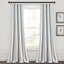 Blue Striped Cotton Light-Filtering Rod Pocket Curtain Panels