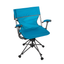 Teal Outdoor Swivel Camping Chair with Cushions and Arms