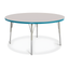 Adjustable Height Round Wooden Activity Table with Gray Laminate