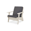 Riviera Modern Teak Lounge Chair with Dune Burlap Cushions