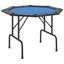 Blue 8-Player Folding Poker Table with Felt Top