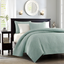 Seafoam Twin Reversible Microfiber Quilt Set