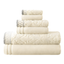 Ivory Floral Jacquard Cotton 6-Piece Towel Set