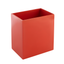 Orange Lacquered Wood Square Wastebasket