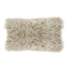 Oatmeal Rectangular Mongolian Faux Fur Throw Pillow