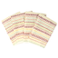 Fall Striped Cotton Terry Kitchen Towels Set of 4