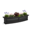 Nantucket Black Polyethylene Self-Watering Window Box Planter