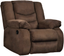 Chocolate Brown Traditional Metal Recliner with Plush Cushions