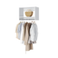 White Tall Hanging Wood Closet Organizer with Shelf