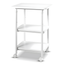 White Adjustable 3-Tier Rolling Printer Cart with Storage Shelves