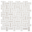 Fabrique 1" x 2" White and Gray Natural Stone Basketweave Mosaic Tile