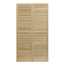 Unfinished Pine 15" x 51" Exterior Louvered Wood Shutters