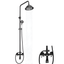 Matte Black Stainless Steel Dual Function Outdoor Shower