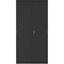 Lorell Adjustable 4-Shelf Black Steel Janitorial Office Cabinet