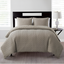 King Taupe Microfiber Down Alternative Comforter Set