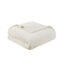 Full Ivory Fleece Reversible Bed Blanket