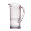 Claro Pink Embossed Glass Pitcher 38 oz