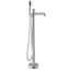 Brushed Nickel Freestanding Tub Filler with Hand Shower