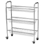 Slim Chrome 3-Tier Metal Laundry Storage Cart