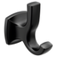 Matte Black Double Wall Mounted Robe Hook