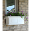 Nantucket White Resin Window Box with Water Reservoir