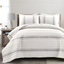 Gray Cotton King Reversible Farmhouse Quilt Set