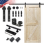 Unfinished Knotty Pine 36'' x 84'' Sliding Barn Door with Hardware Kit