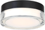 Black Glass 6.25" LED Flush Mount Light