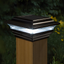 Black Aluminum Solar LED Post Cap Light, 6" x 6"