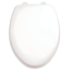 White High-Gloss Wooden Elongated Toilet Seat with Cover