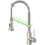 Stainless Steel Commercial Kitchen Faucet with Pull-Down Spray