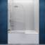 Grand Series 31.5" x 56" Frameless Hinged Tub Door in Brushed Nickel