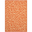 Terracotta and Natural Rectangular Synthetic Indoor/Outdoor Rug