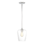 Savoy House Octave 1-Light Clear Glass Pendant in Polished Chrome