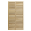 Unfinished Pine Louvered Exterior Wood Shutters, 15" x 63"