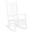 White Wooden Outdoor Rocking Chair with Arms