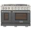 48" Cement Gray Natural Gas Range with Griddle and Convection Oven