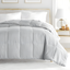 Twin Light Gray Down Alternative Microfiber Comforter Set