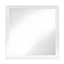 White Wood Frame Square Dresser Mirror