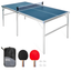 Mid-Size Blue Aluminum Folding Table Tennis Set