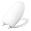 White Elongated Toilet Seat with Quick-Release Hinges