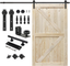 Unfinished Spruce 48" x 80" Barn Door with Sliding Hardware Kit